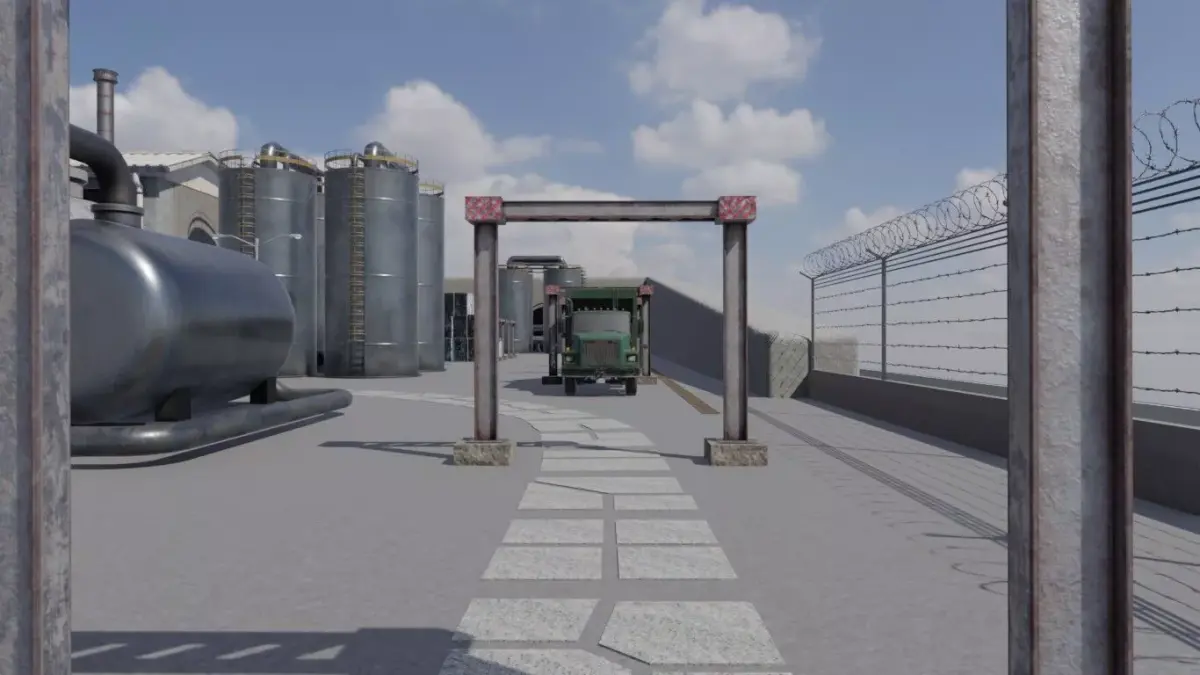 Industrial Waste Processing Facility 3D model
