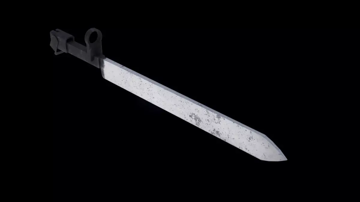 German improvised Ersatz Bayonet Free low-poly 3D model