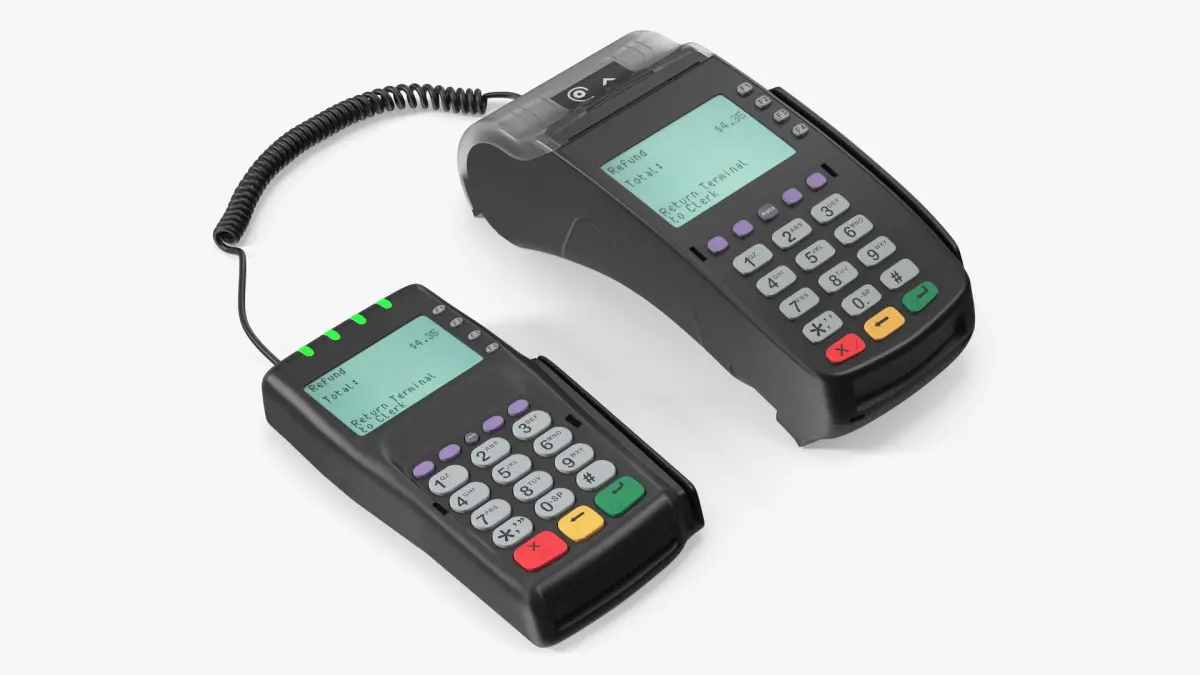 Retail Checkout Terminal with Pin Pad Uni 3D model