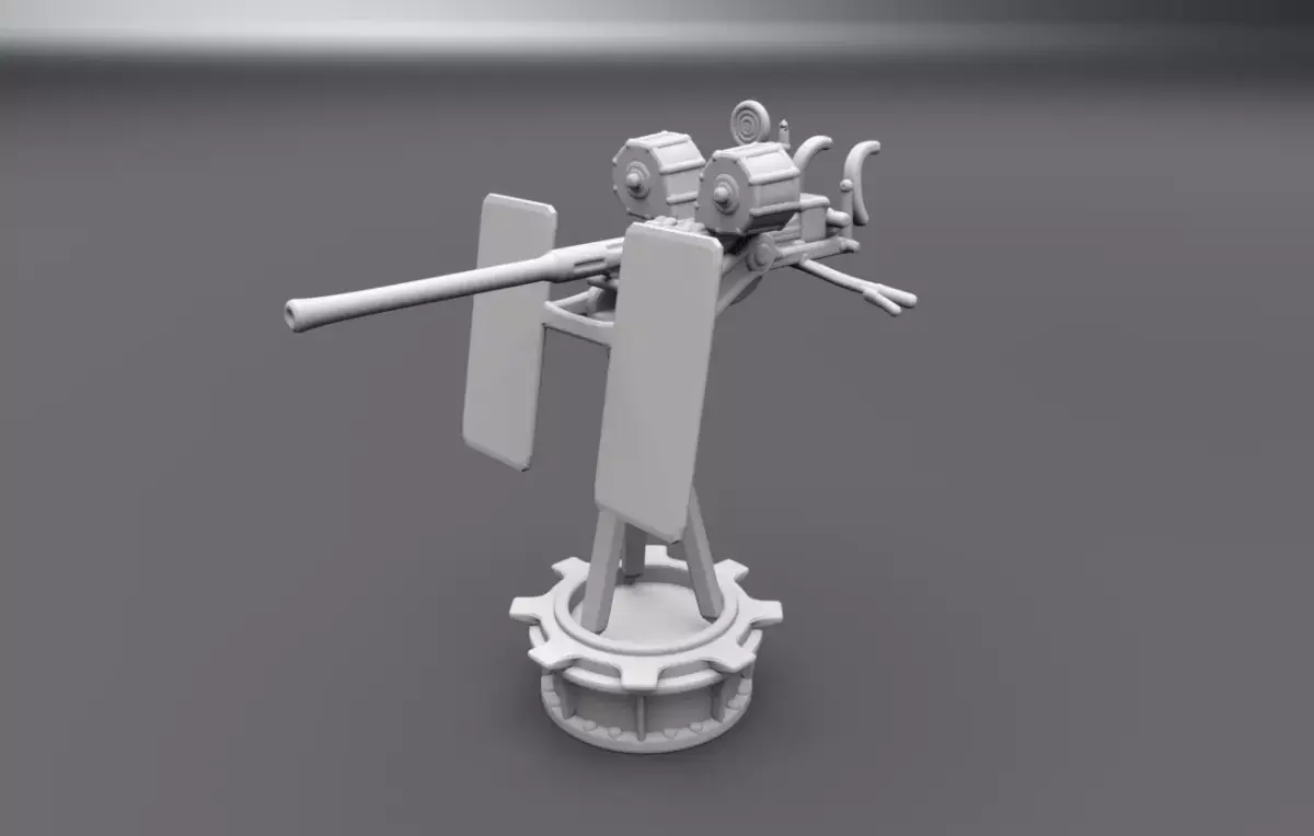 Oerlikon 20mm scale model 3D print model