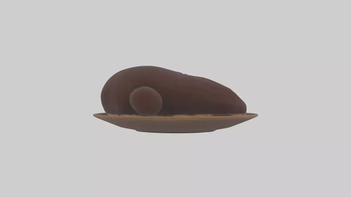 Kangaroo Liver Low-poly 3D model