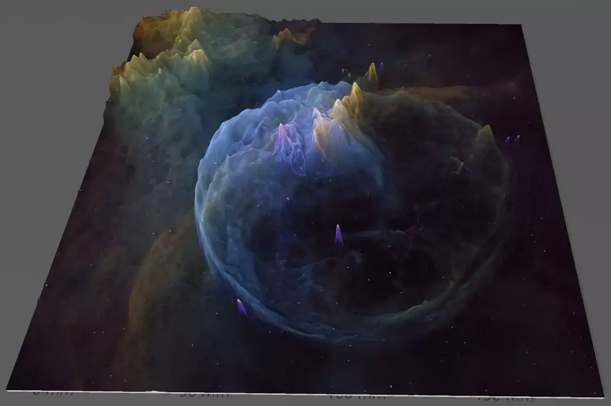 Low Resolution buble nebula deep sky object 3d software analysis Free 3D print model purchase