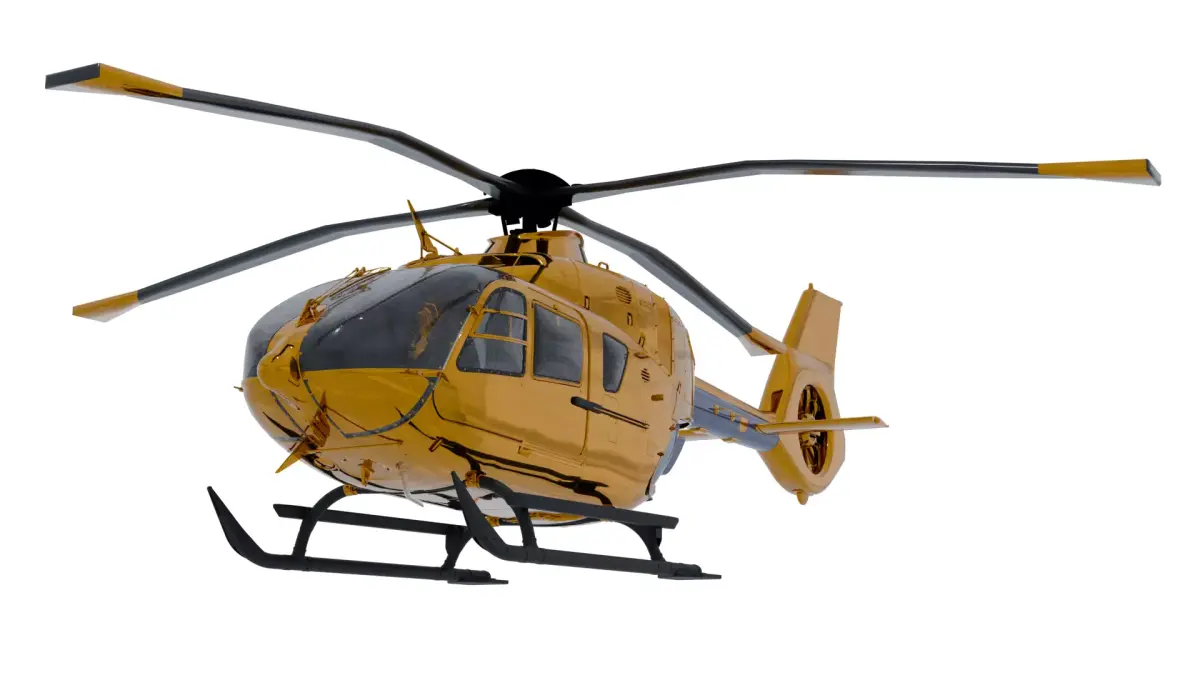 Helicopter Low-poly 3D model 15