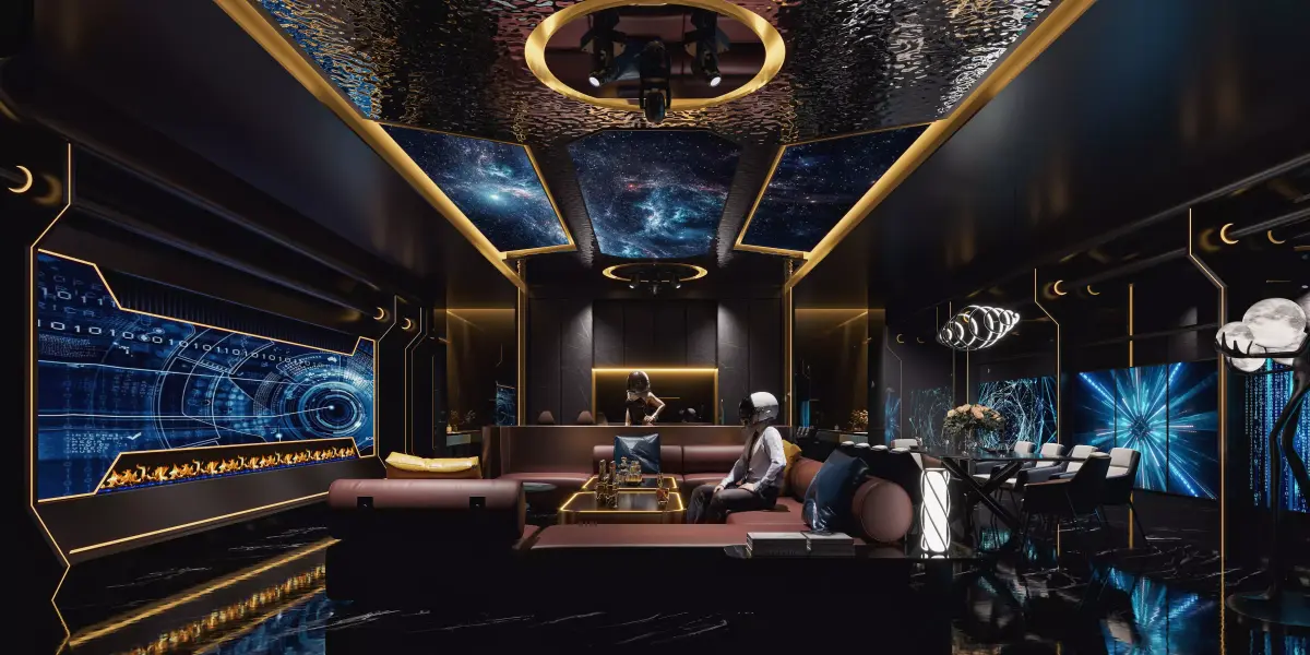 Modern Club VIP Room Interior Scene 3D model