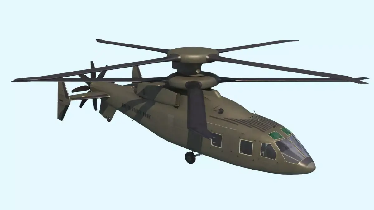 Sikorsky Boeing SB 1 Defiant helicopter Low-poly 3D model