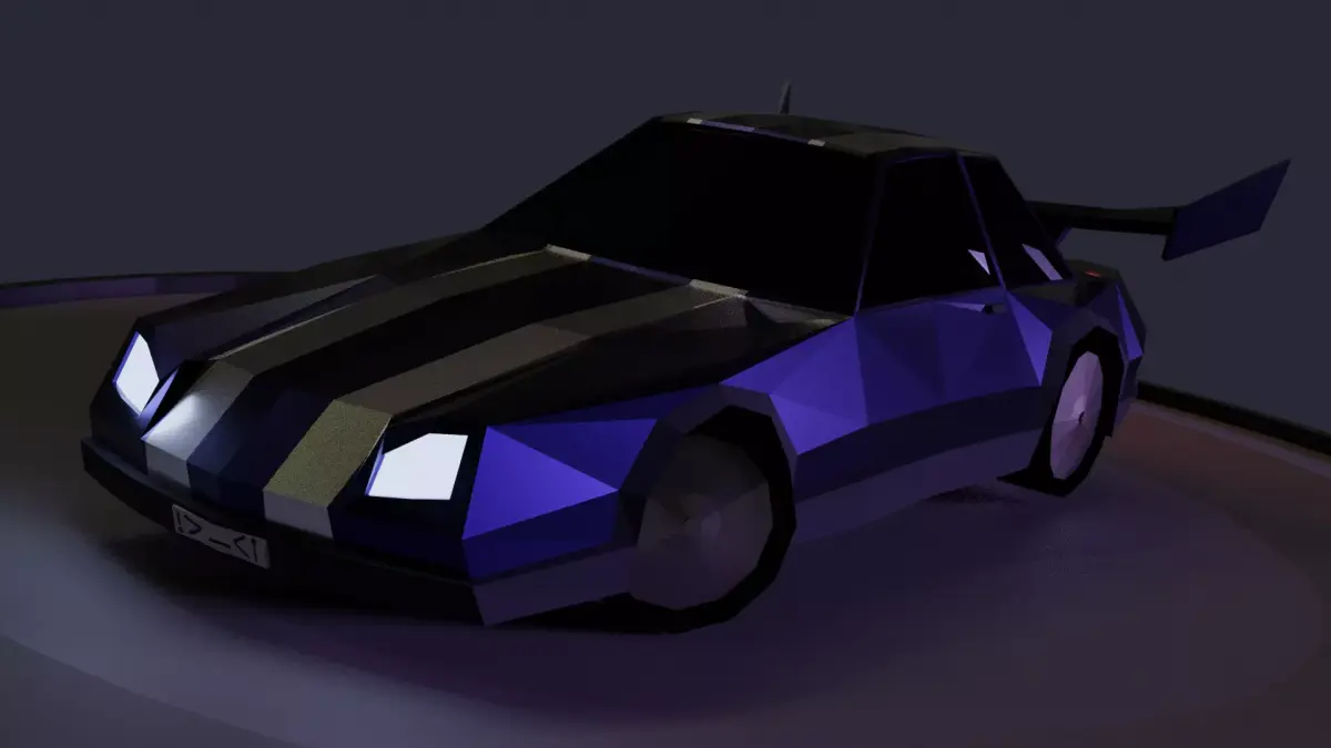 LowPoly Sport Car Free low-poly 3D model