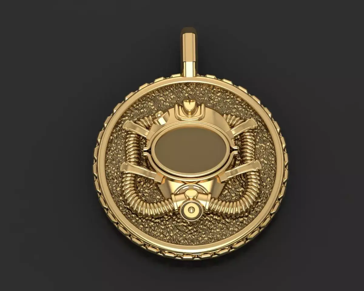 Diver pendant 3D print model