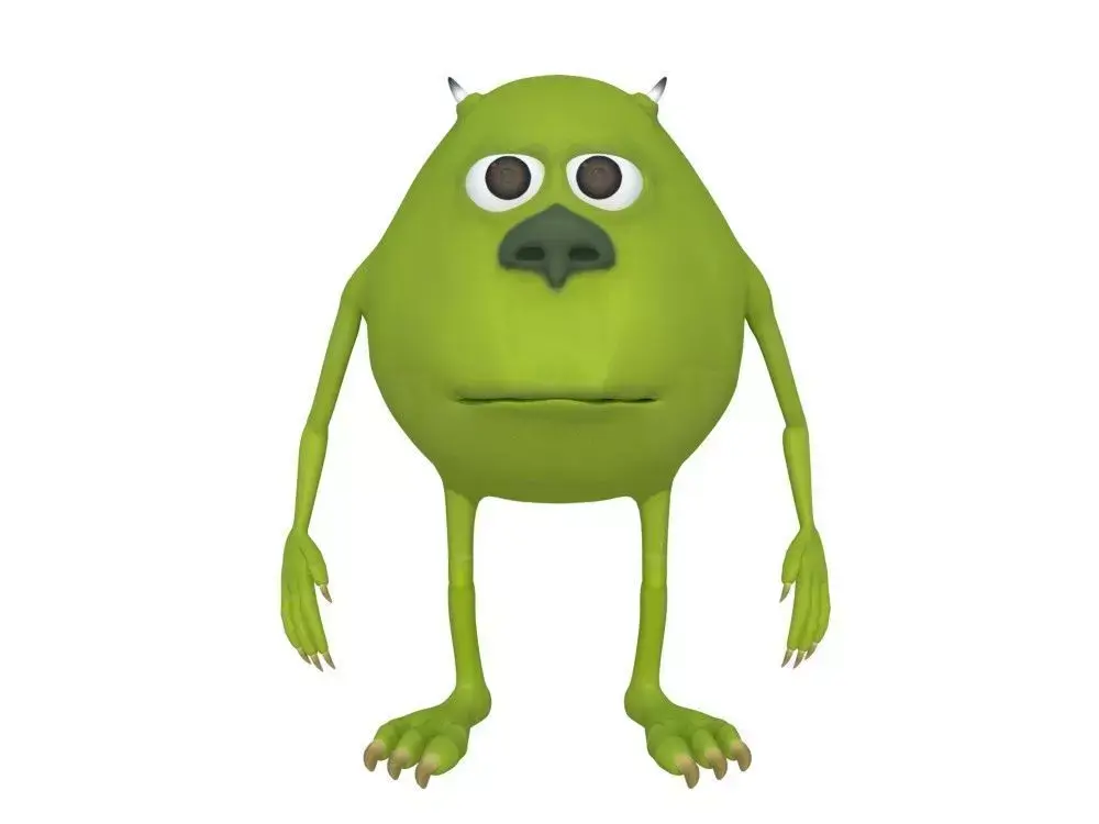 Low-Poly MEME Mike Wazowski and Sully Monsters Inc RIGGED 3D Low-poly 3D model