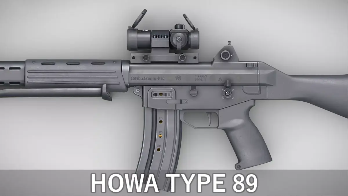 Howa Type 89 - JSDF Assault Rifle Pack - Game Asset Low-poly 3D model