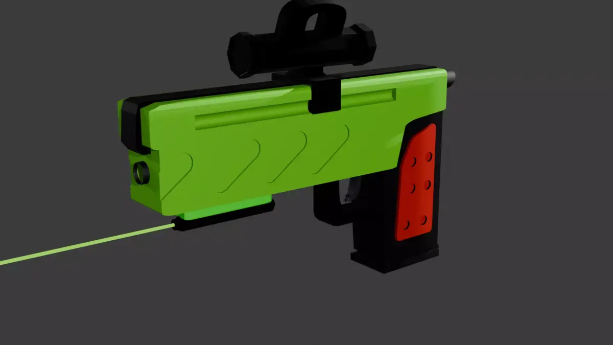 Cyber Toy Gun Low-poly 3D model