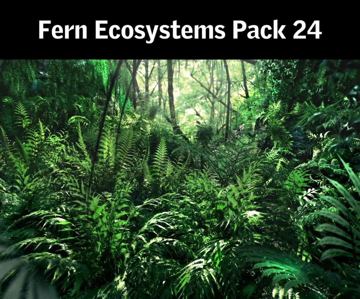 Fern ecosystems Pack 24 3D model