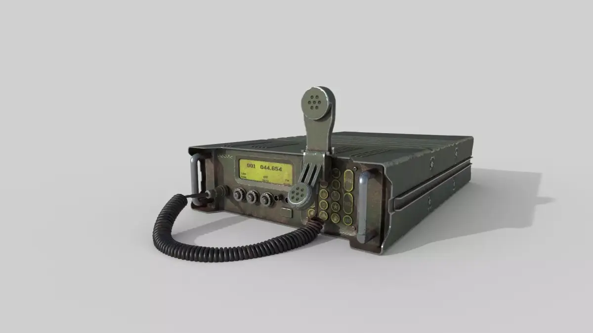 military Radio Low-poly 3D model 3