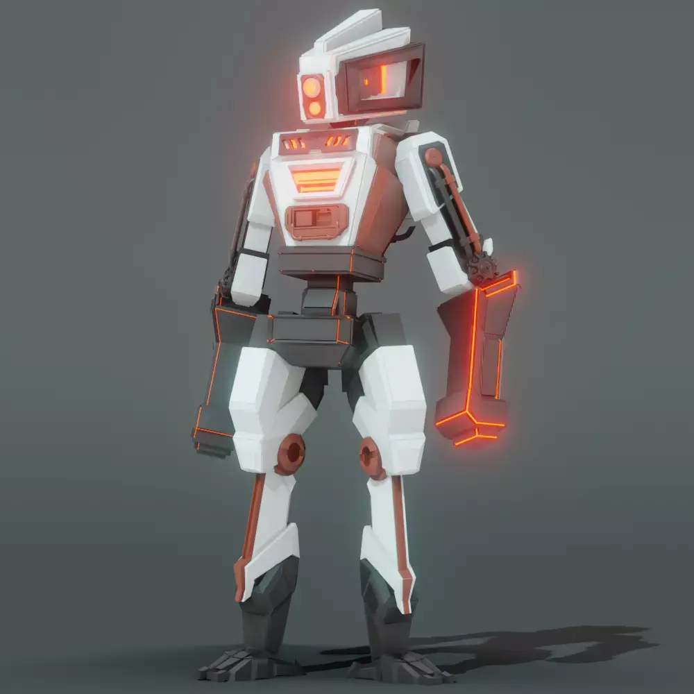 Stylized Sci Fi Robot 3D model