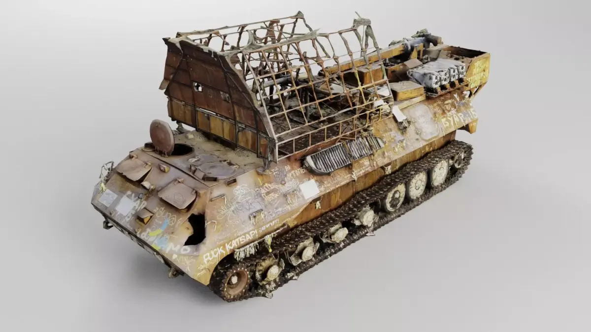 Russian SPR-2M Rtut-BM mercury destroyed by Ukrainian army 3D model