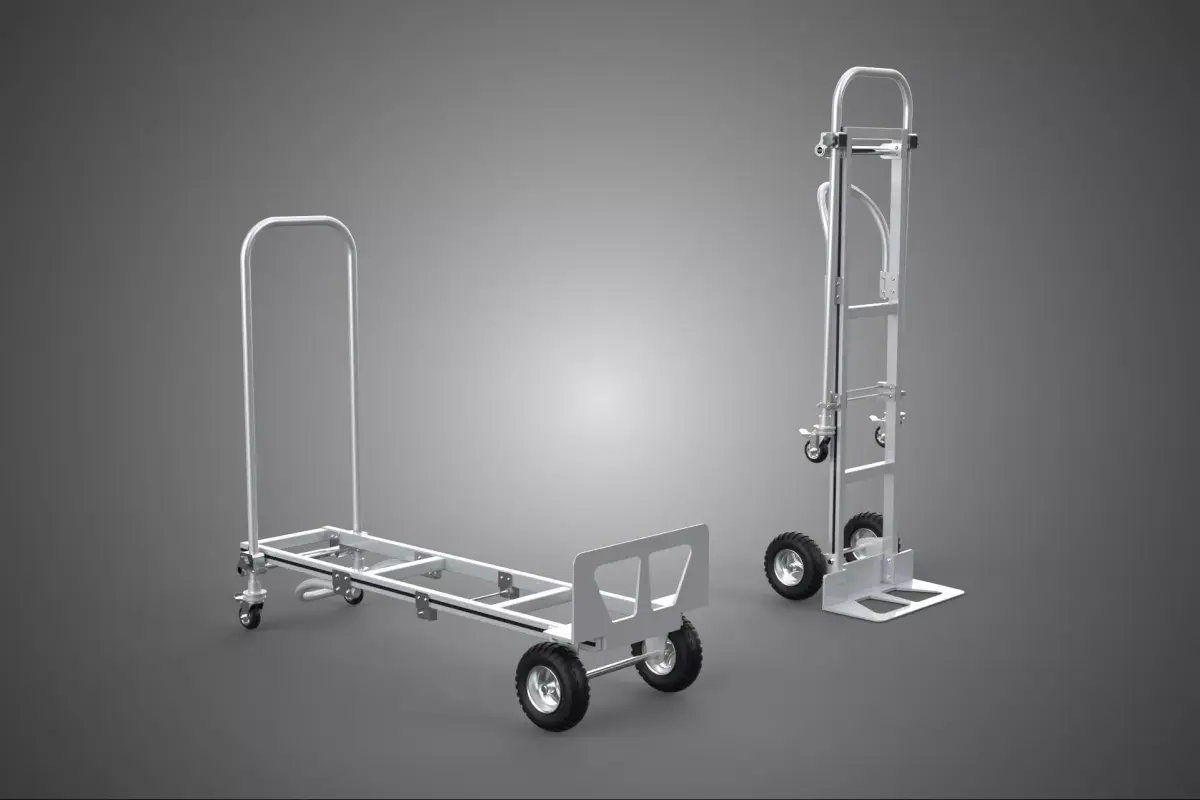 CONVERTIBLE FOLDING METAL HAND TRUCK PLATFORM TROLLEY CART DOLLY 3D model