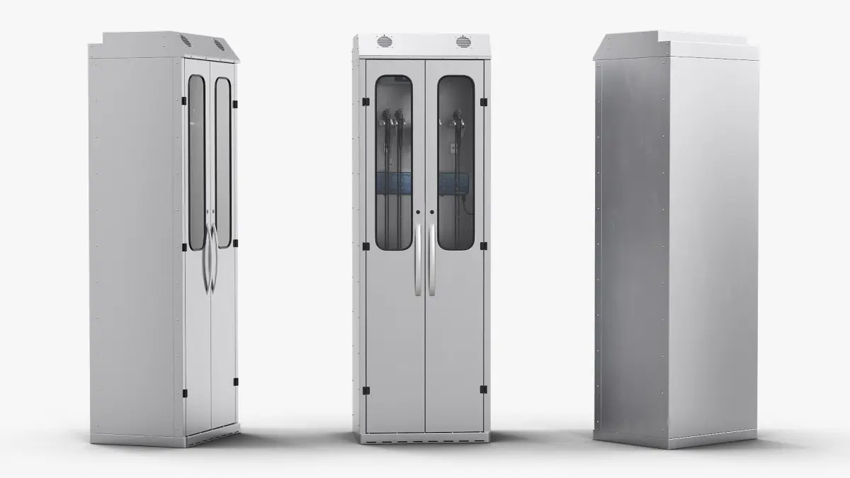 Hospital Double Door Scope Drying Cabinet 3D model