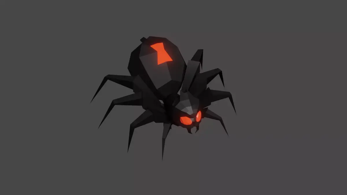 Black Widow Low-poly 3D model