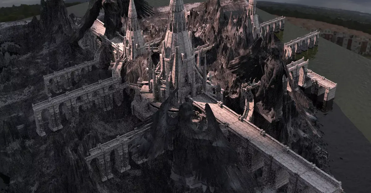 Narnian Castle Mountain fortress  3D model