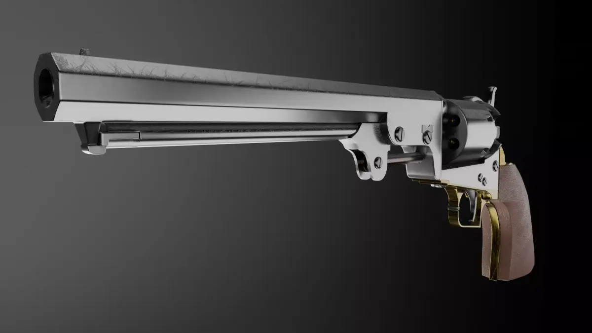 Colt 1851 Navy Revolver 3d Model  3D model