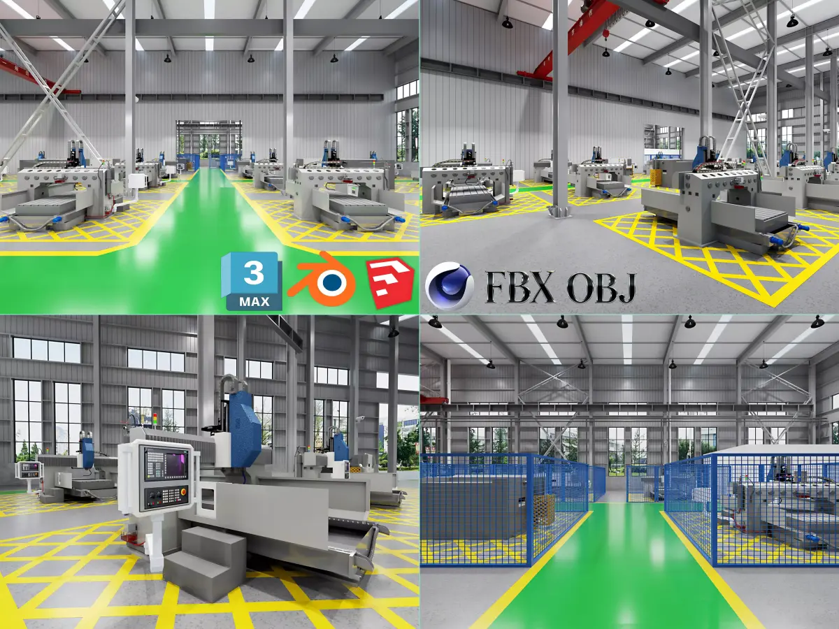 Factory - Production Workshop 3D model