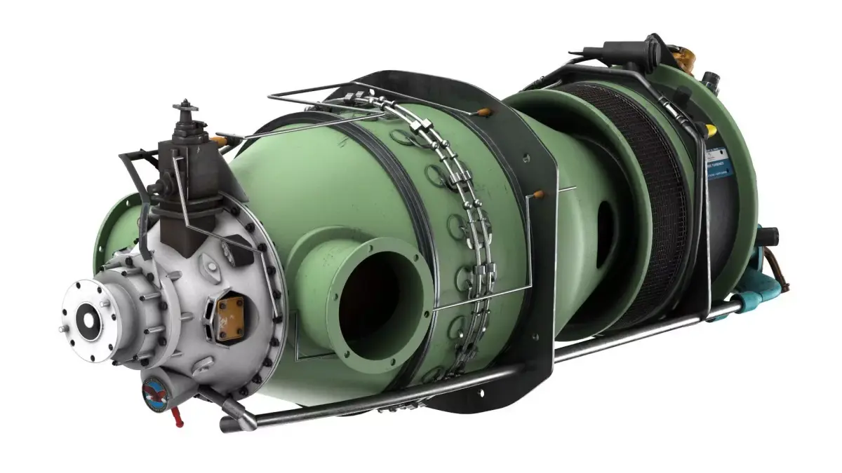Turboprop Aircraft Engine Pratt and Whitney Canada PT6 3D model