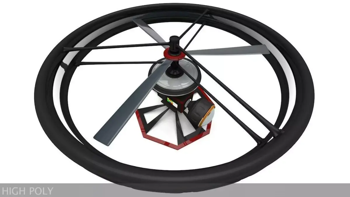 High-End Camera UAV Drone Low-poly 3D model