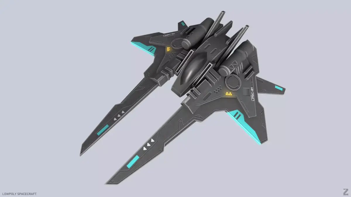 Low poly spacecraft Low-poly 3D model from CGTrader