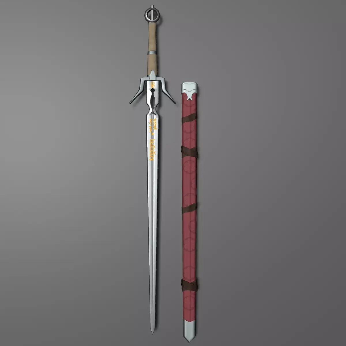 Zireael Witcher 3 Replica Low-poly 3D model