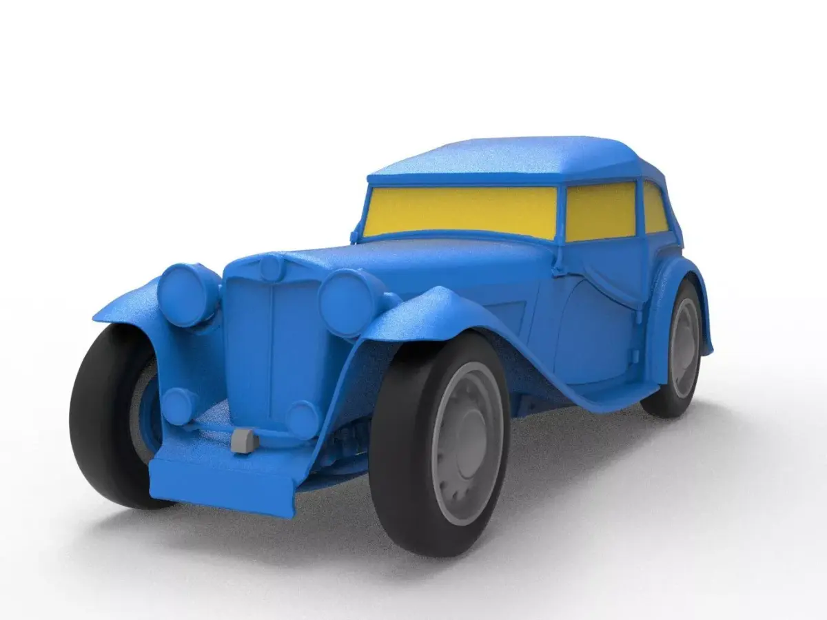 MG TC 1945 Classic Car 3D print model