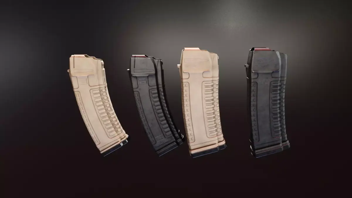 Pufgun AK Magazines Low-poly 3D model