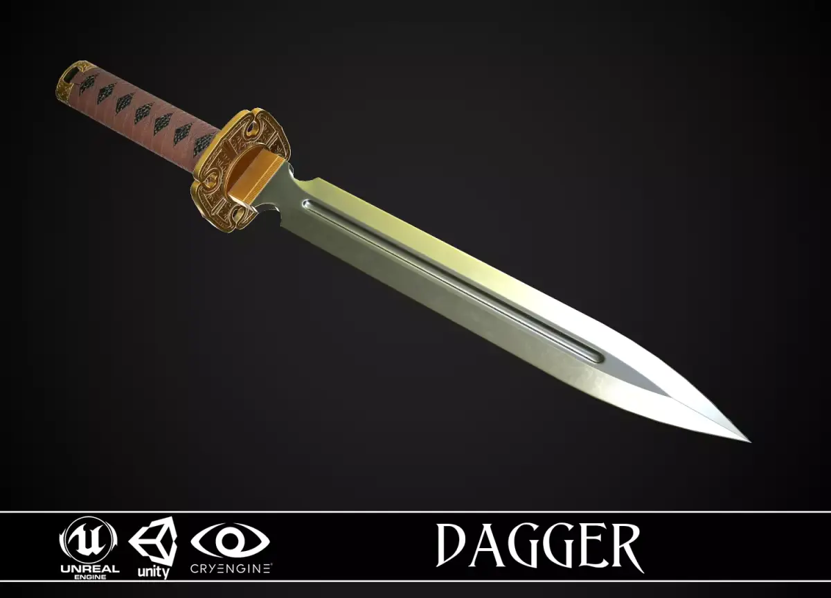 Dagger A1 Low-poly 3D model