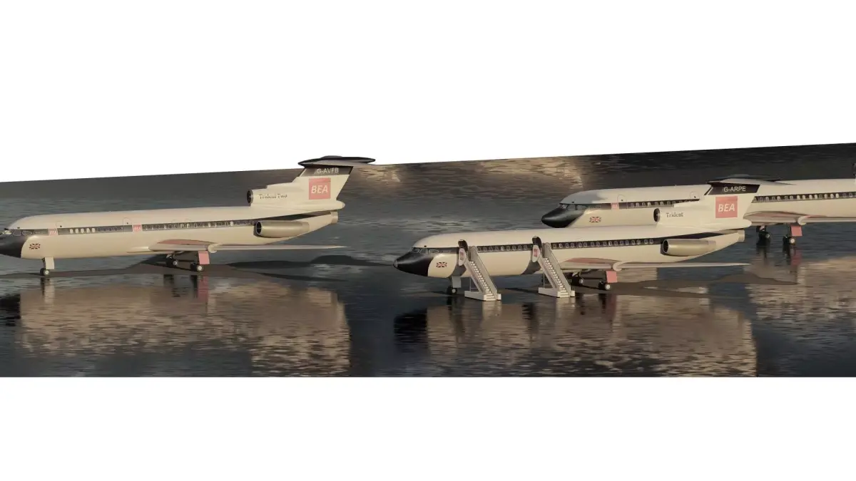 Hawker Siddeley TRIDENT 1C and 2E and 3B 3D model