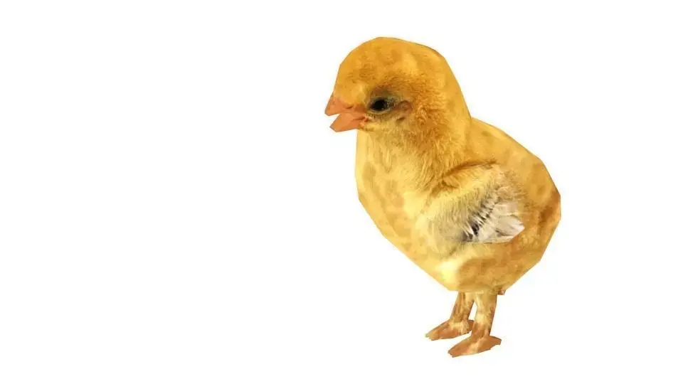 Animated Rigged Chick Low-poly 3D model