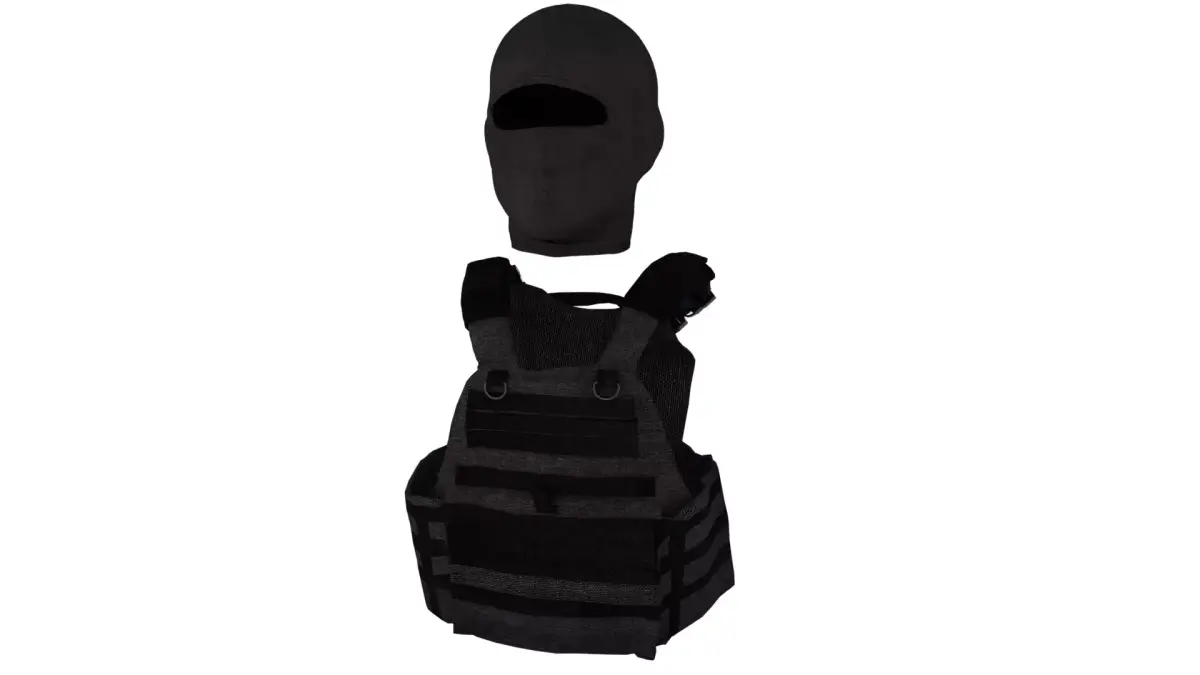 Bulletproof Vest and Mask 3D Model Free 3D model