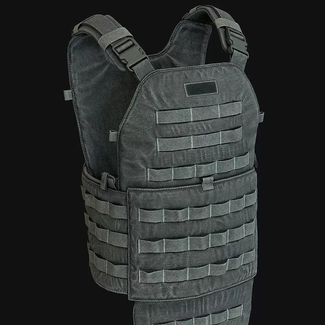 Military Vest A Low-poly 3D model