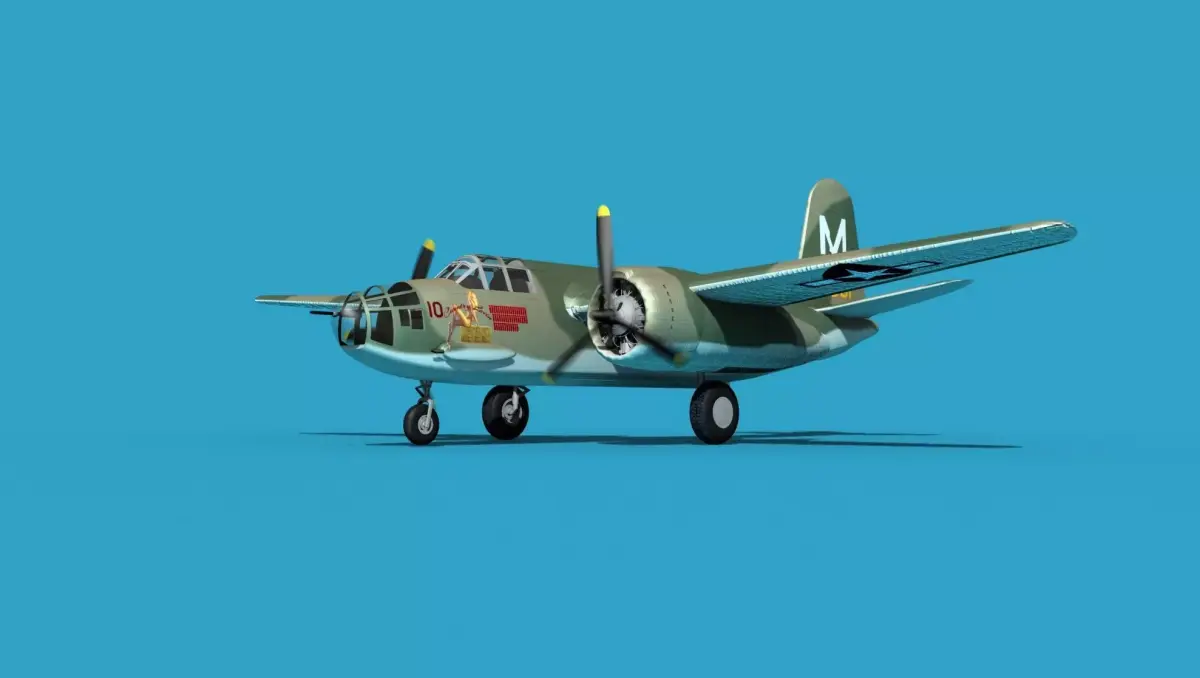 Douglas A-20E Havoc V02 3D model