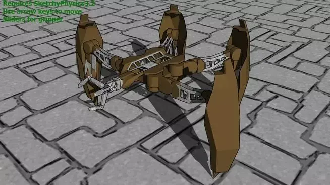 Four legs Sketchyphysics walker Free 3D model