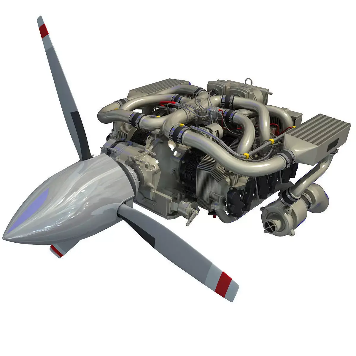 Aircraft Engine Of Continental IO-550  3D model