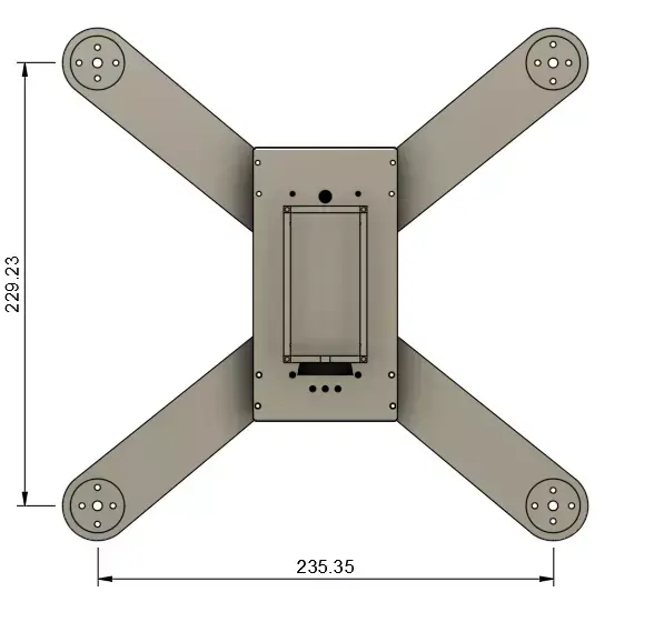 Fully 3D Printable 7 inch Quadcopter Drone 3D print model