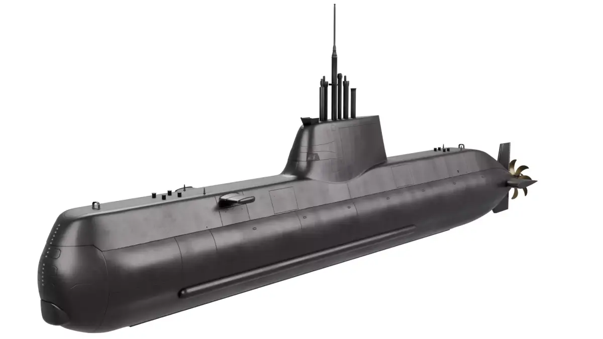Type 214  Submarine 3D model
