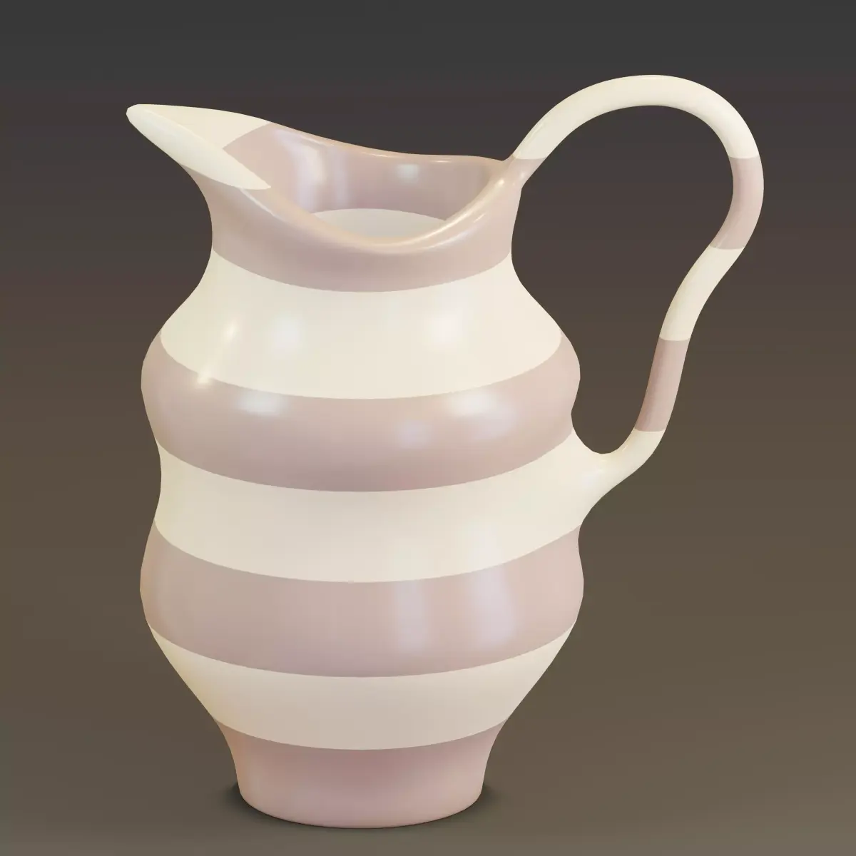 Colored pitcher Low-poly 3D model