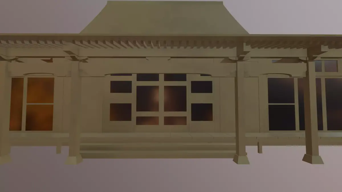 Japanese Temple Low-poly 3D model buy