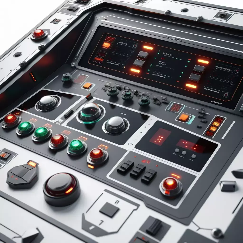 Futuristic Spaceship Control Panel 3D model