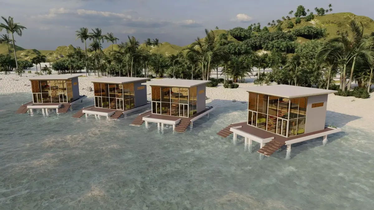 Hotel Beach-Hotel Beach Resort-Villa Suite 3D model