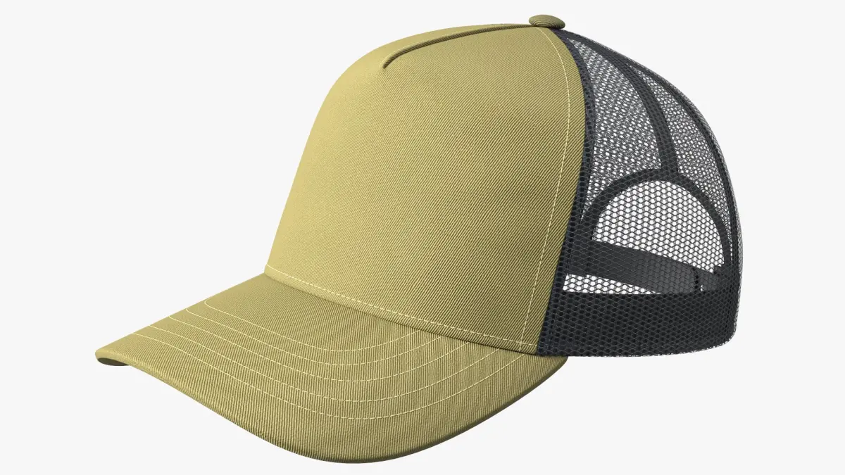 Trucker Cap Olive 3D model