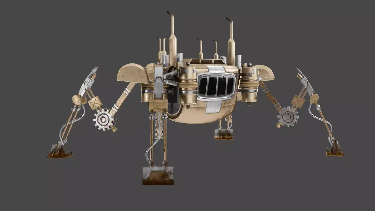 Steampunk Four-Legged Vehicle  3D model