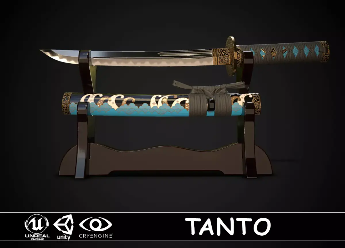 Tanto 01 Low-poly 3D model