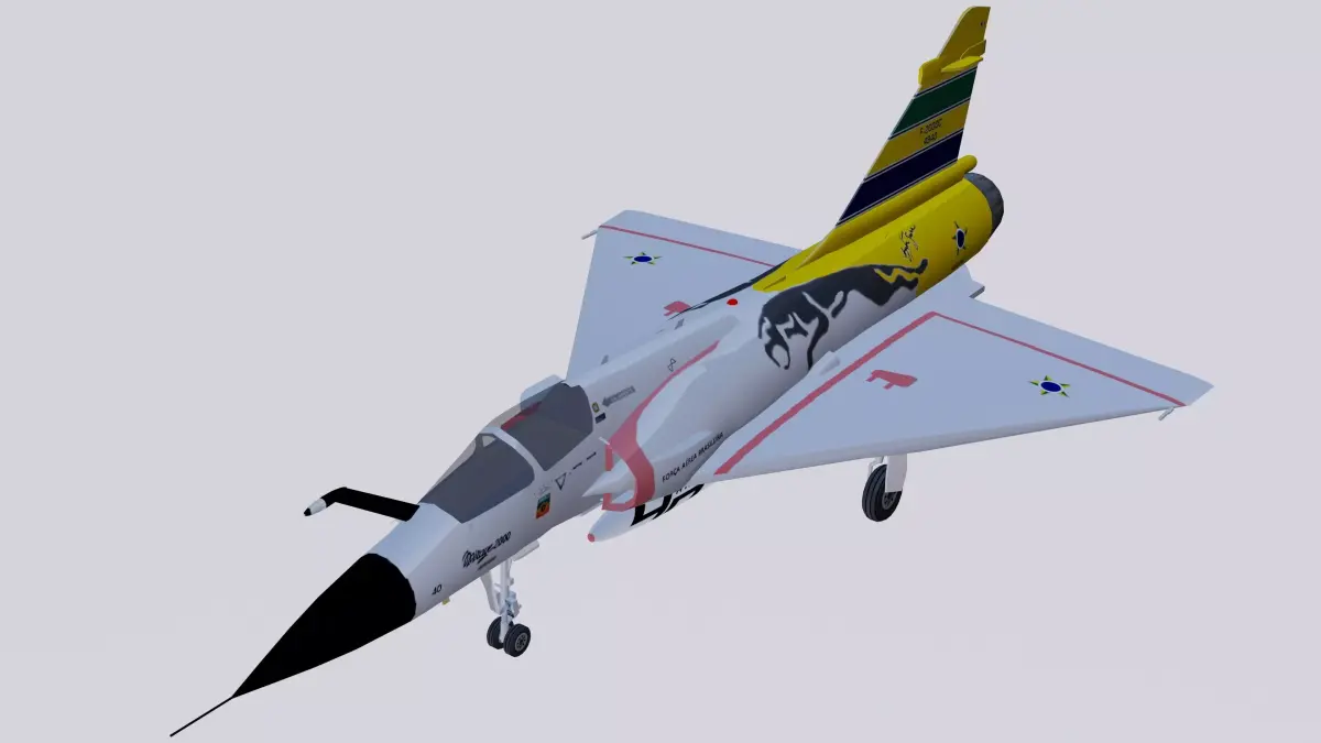 Dassault Mirage 2000-C Tribute Ayrton Senna 3D model
