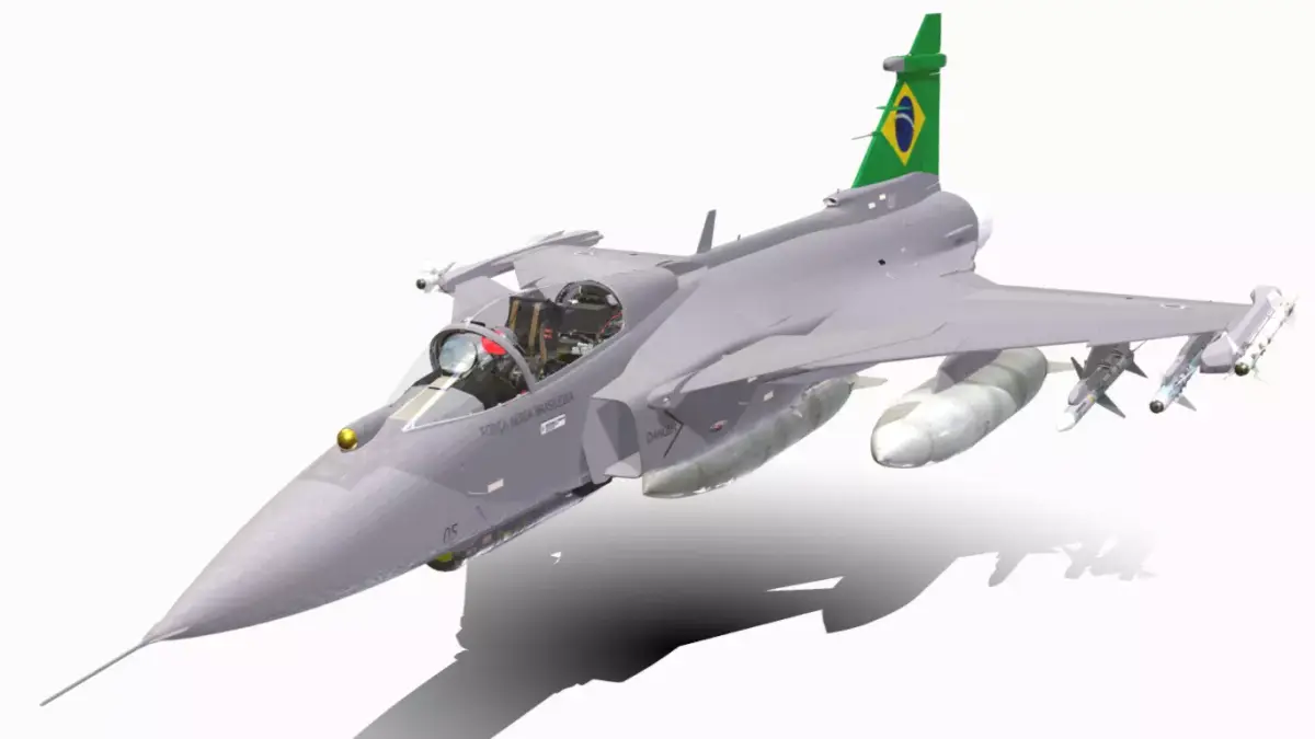 GRIPEN F39 E BR Low-poly 3D model