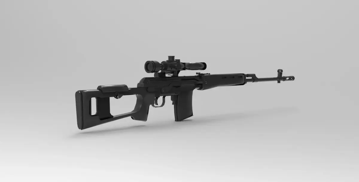 SVD rifle 3D model